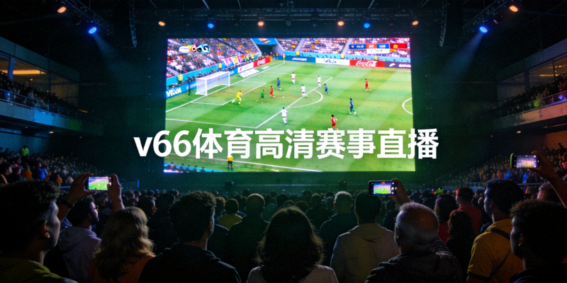 v66体育高清赛事直播画面 - 观众正在观看大屏幕上的足球比赛直播