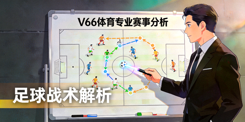 v66体育专业赛事分析板块 - 分析师正在讲解足球战术板